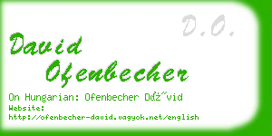 david ofenbecher business card